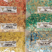 Matte with Metallic Gold Glitter Mixes!