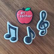 Teacher Music Croc Charms