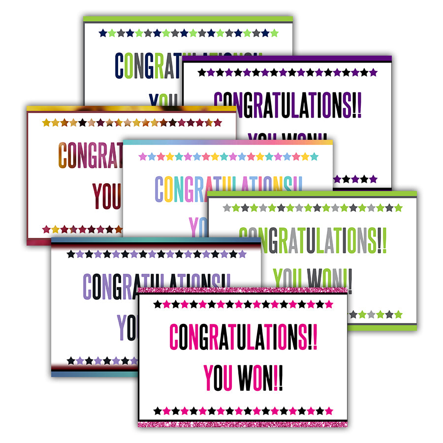 Congratulations You Won! Cards