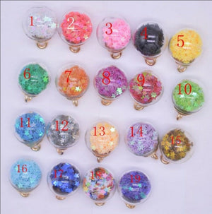 Star-filled round ball charms