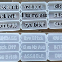 Dirty Words Keychain Mold