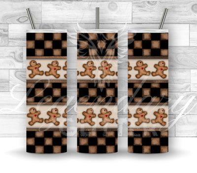 Gingerbread Voodoo Checkered Printed Vinyl