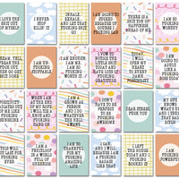 BADASS AFFIRMATION CARDS - BOTH DECKS OF 20 - 40 CARDS TOTAL