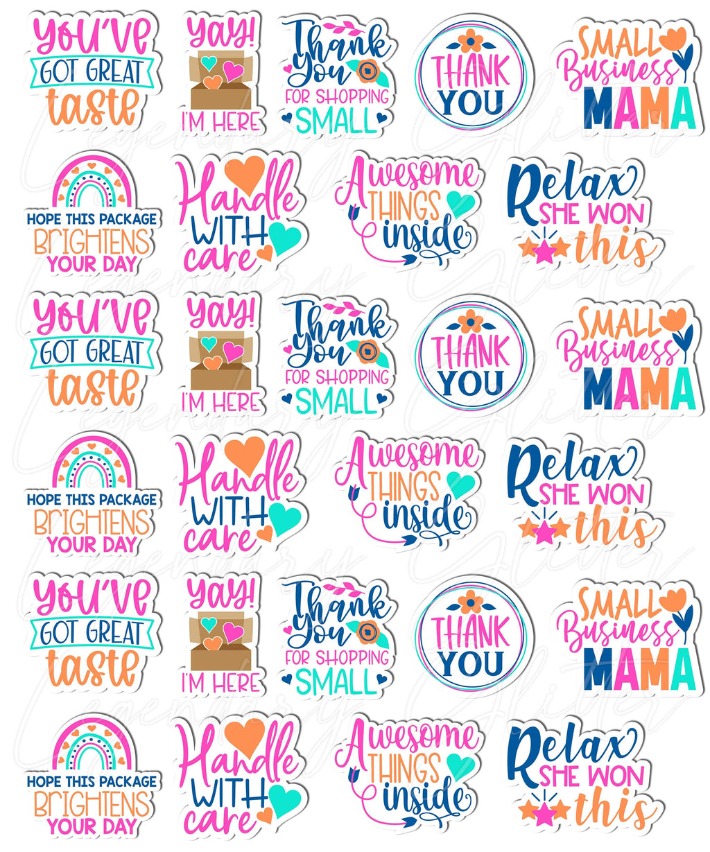 Small Business Vinyl Stickers, set of 27