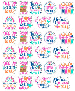 Small Business Vinyl Stickers, set of 27