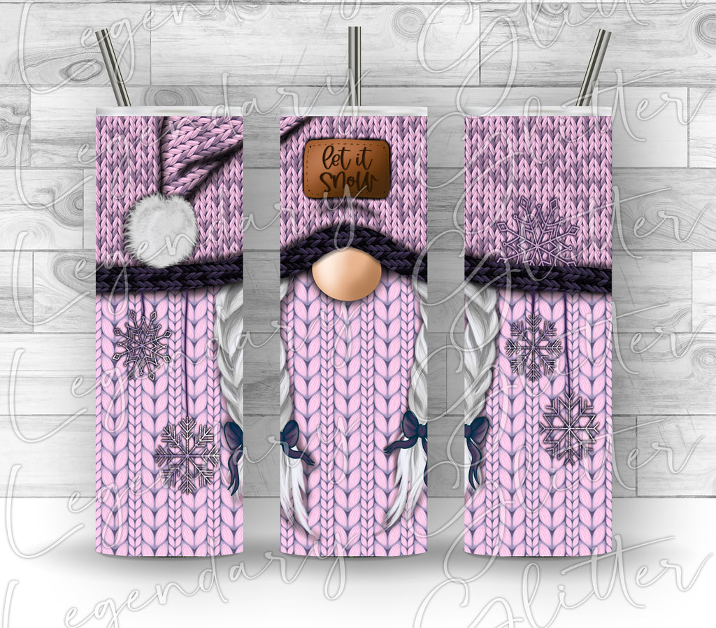 Purple Snow Gnome Printed Vinyl